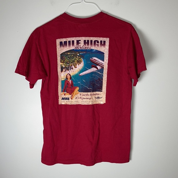 Mile High Airlines Red Medium Shirt - Picture 5 of 5